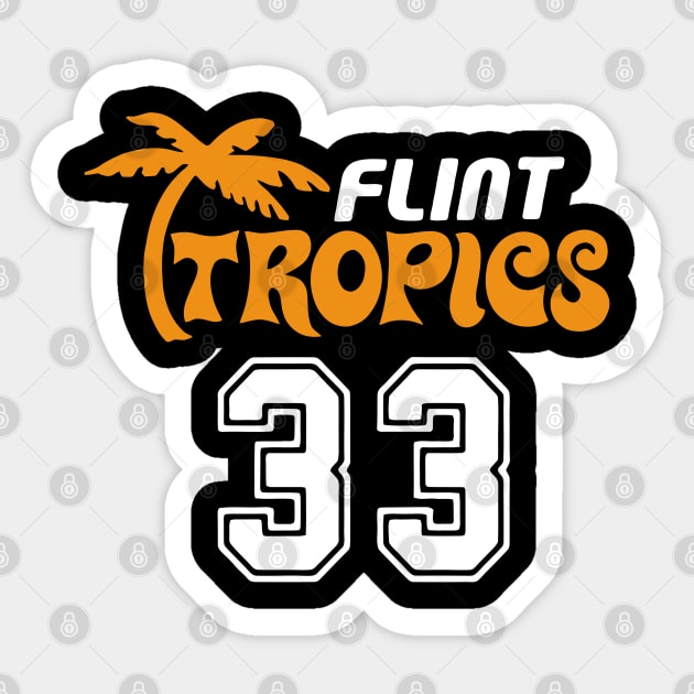 Flint Tropics - Jackie Moon Sticker by johnoconnorart